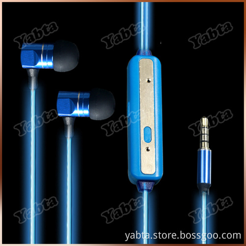 110CM 2015 New Super Sound Earbuds In-Ear Flowing EL Wire Earphone
